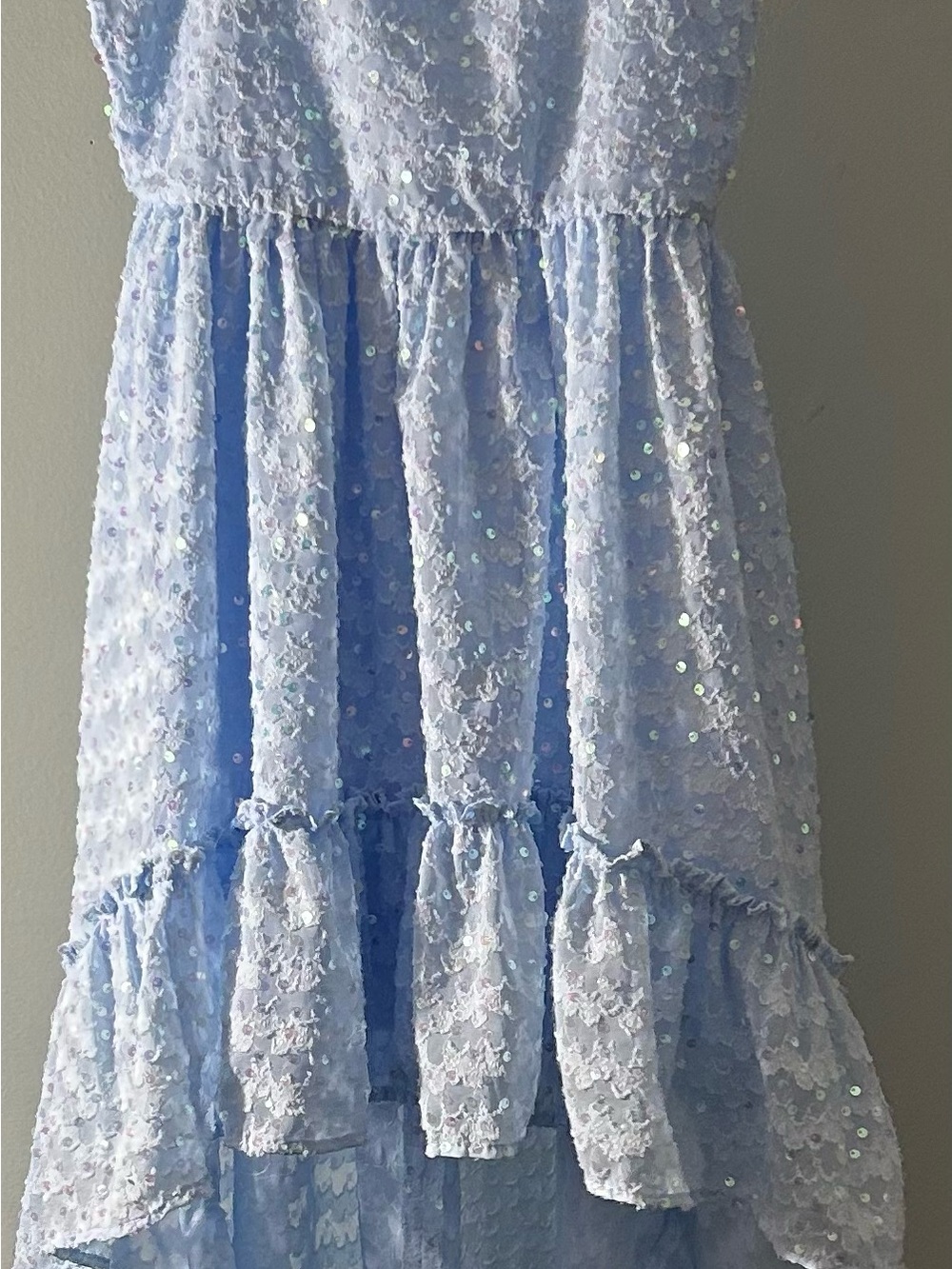 Rare Editions Light Blue Sequin Party Dress